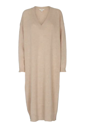 Lise V-Dress - Birch Sister Glow Shiny Zip