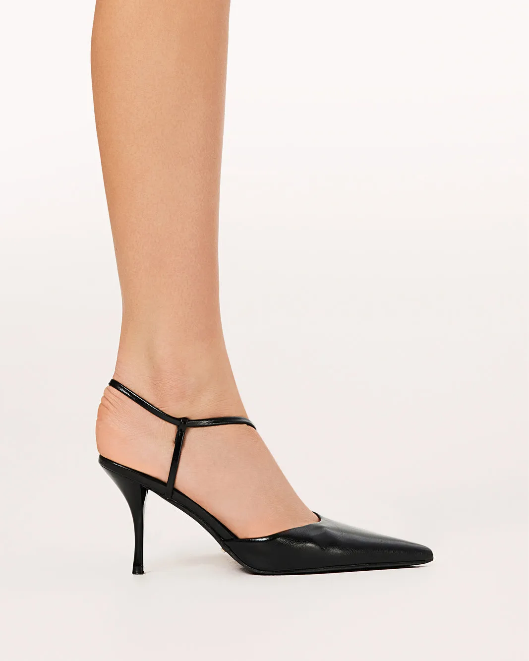 MARISOL - BLACK SHINE Metallic Evening Shoes Luxe Edge