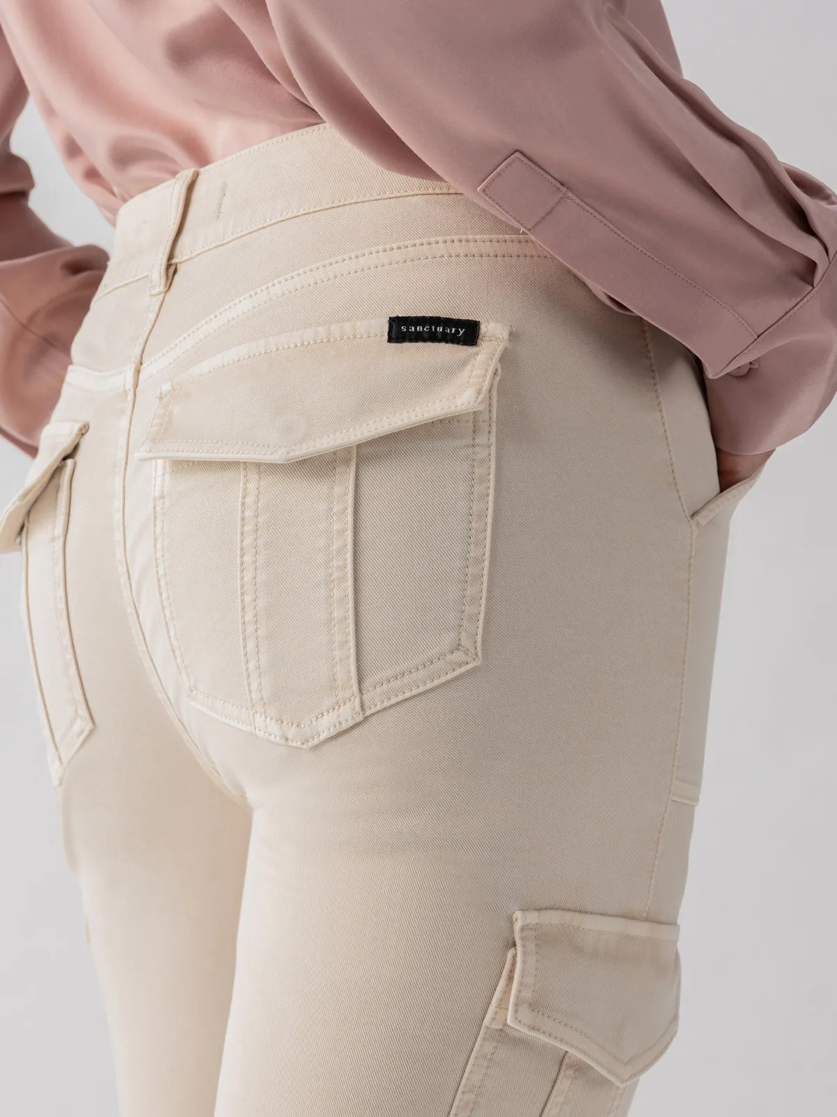 Breathable Lining Sculpted Hayden Cargo Standard Rise Pant Toasted Almond
