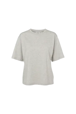 Stylish Layer Look Relaxed Torso Fit Raja Tee - Light Grey Mel.