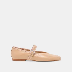 Romance Walk ROSLYN BALLET FLATS LIGHT TAN LEATHER