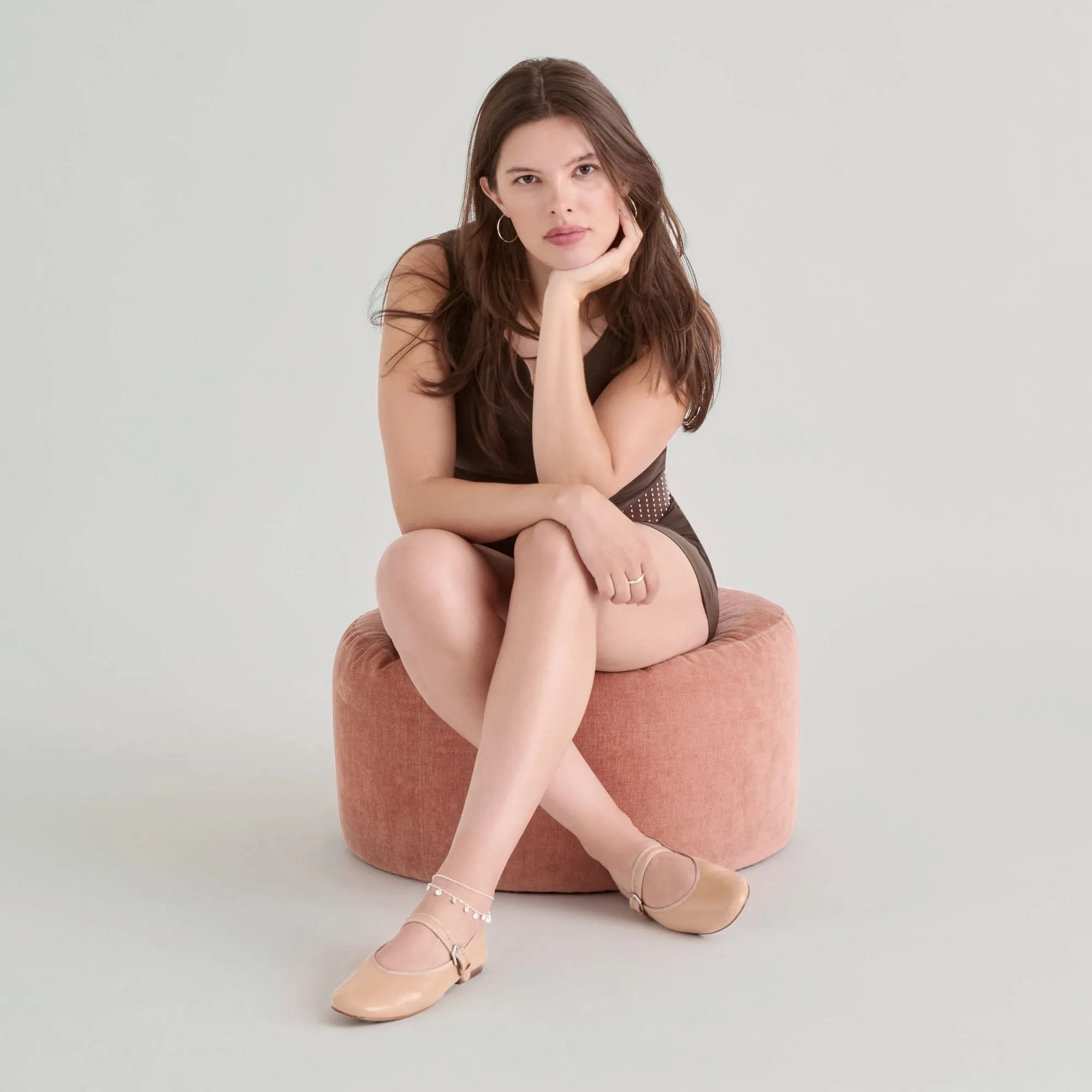 ROSLYN BALLET FLATS LIGHT TAN LEATHER Comfortable Design Shoes Boutique Mood