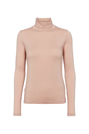 Rayon blend Classic Crew Neck Joline T-Neck - Rose Dust