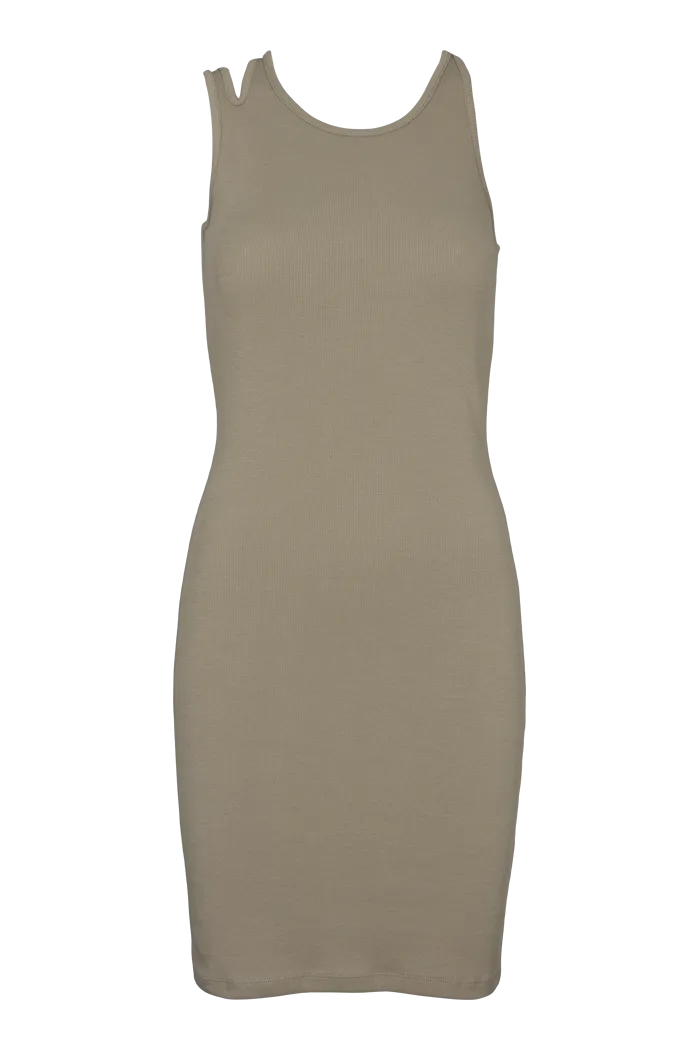 Chic Energy Night Party Ludmilla Asymmetric Dress - Vetiver
