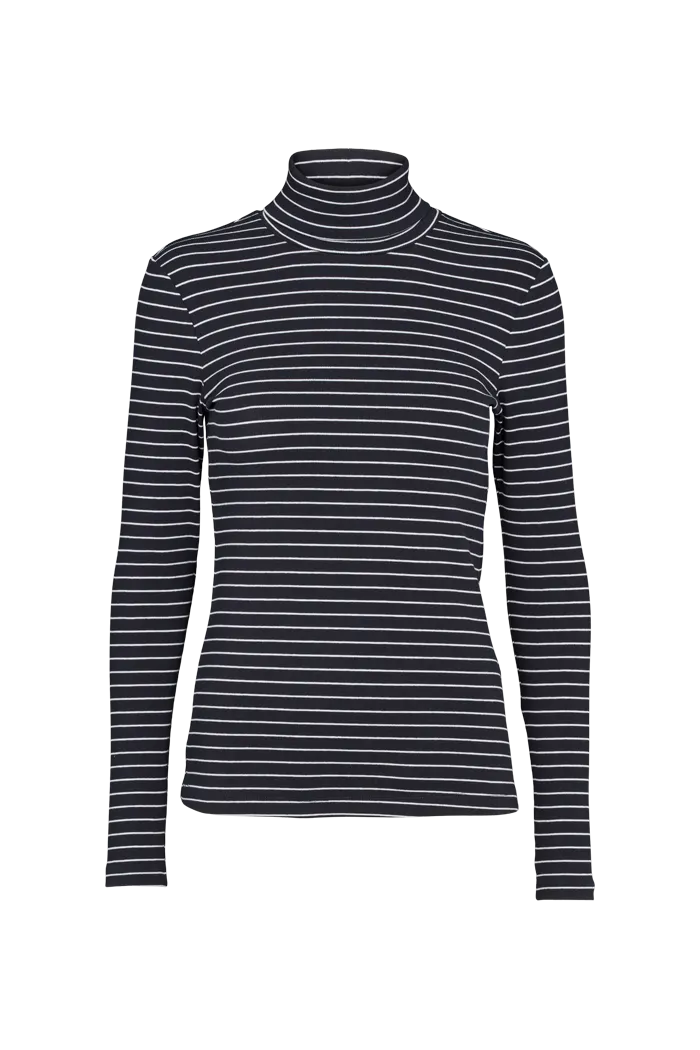 Ludmilla High-neck - Black / bright white Cool and casual BioBased Fibers