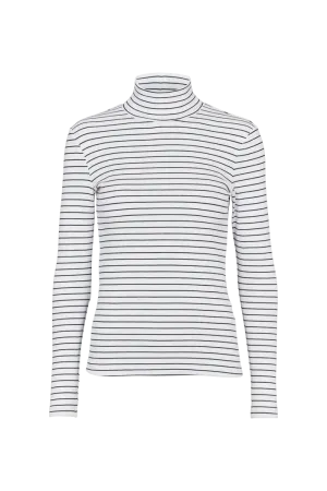 Ludmilla High-neck - Bright white / black Floral Pattern