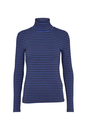 Sleek Design Comfy Look Ludmilla High-neck - Chocolate torte/Clematis blue