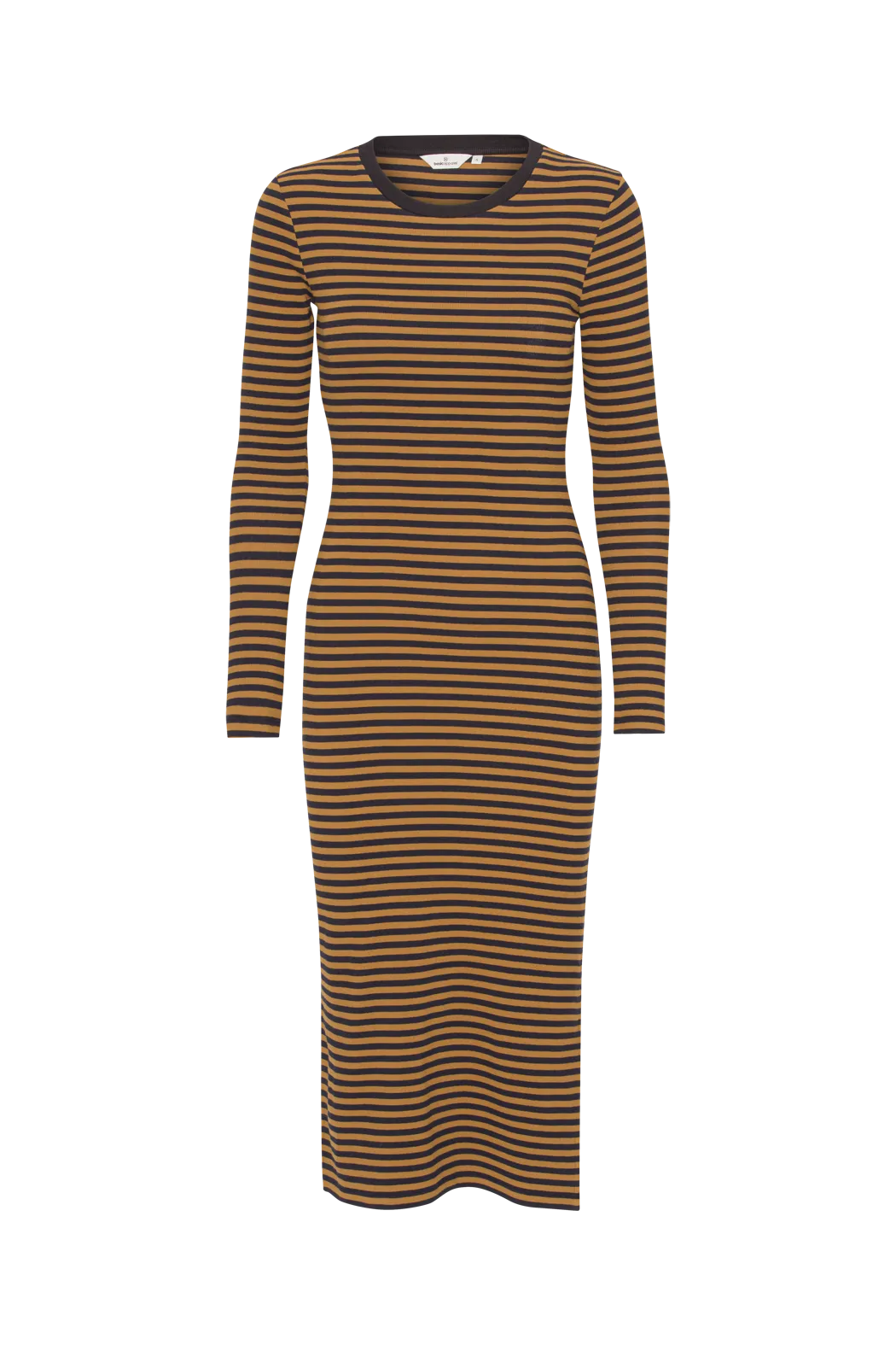 Airy Comfort Ludmilla Long Dress - Bronze Brown/Black Stripe