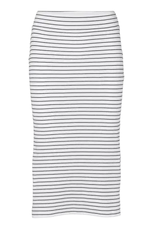 Built In Shorts Ludmilla Long Skirt - Bright white / black