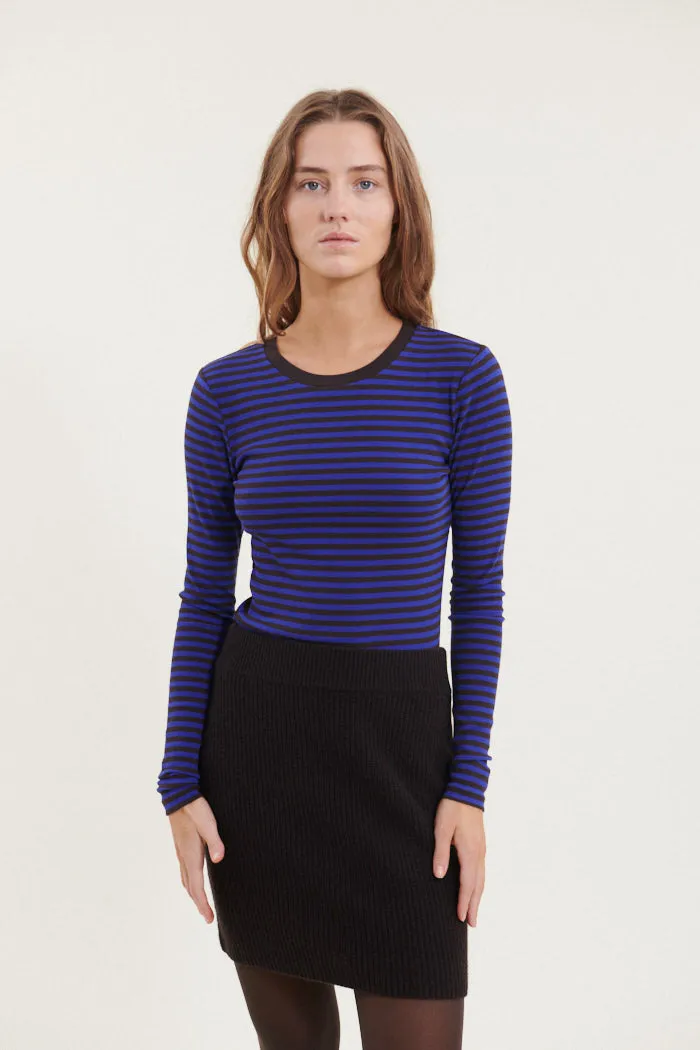 Ludmilla LS Tee - Chocolate torte/Clematis blue Breathable Design