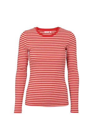 Ludmilla LS Tee - High risk red / rose dust loose but not baggy