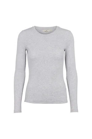 Weekend Smart Comfy Flex Ludmilla LS Tee - Light Grey Mel.