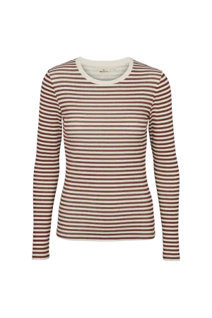 Ludmilla LS Tee - Whisper White/Mink City Smart