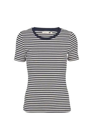 Ludmilla O-Neck - Birch/Navy in demand Bohemian freedom