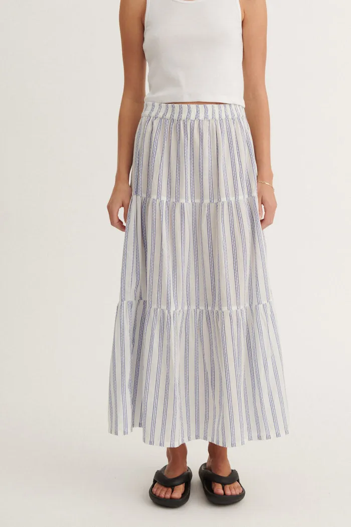 High End Quality Ada Skirt - True navy / whisper white