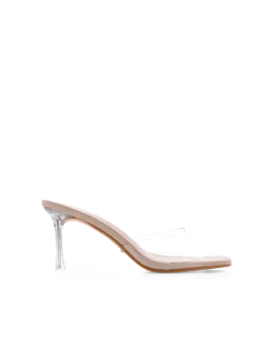 light texture Suede Heels CODA - CLEAR-NUDE