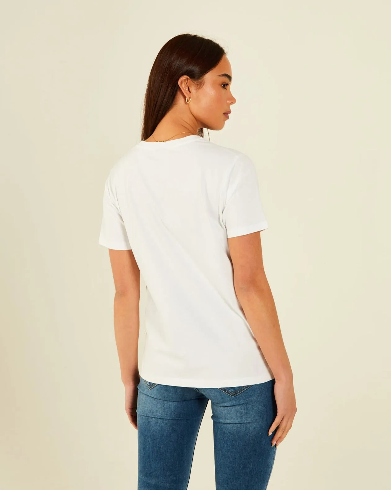 Margie T-Shirt Dove White Relaxed Style