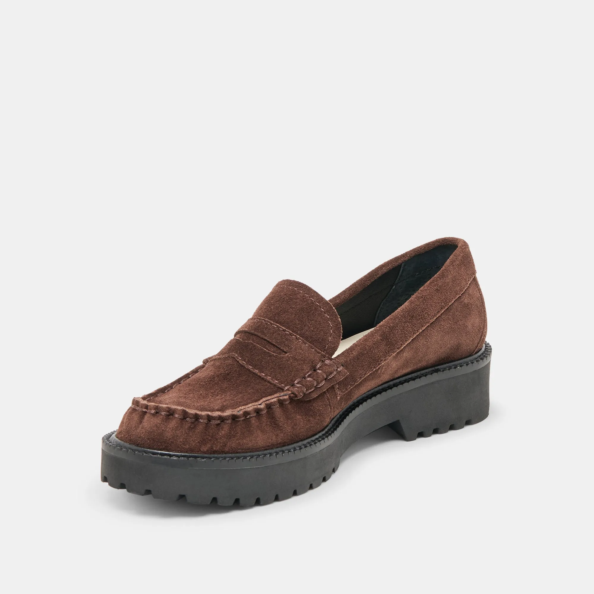 Light Sole Simple Comfort MEREK LOAFERS DK BROWN SUEDE
