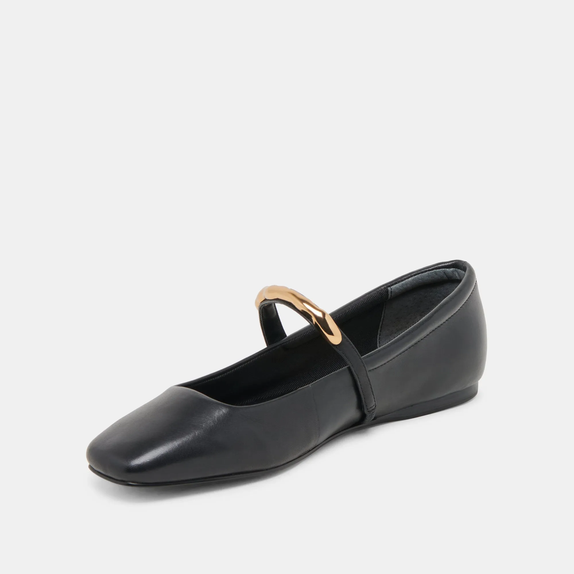 City Roof Garden Path RADYA BALLET FLATS BLACK LEATHER