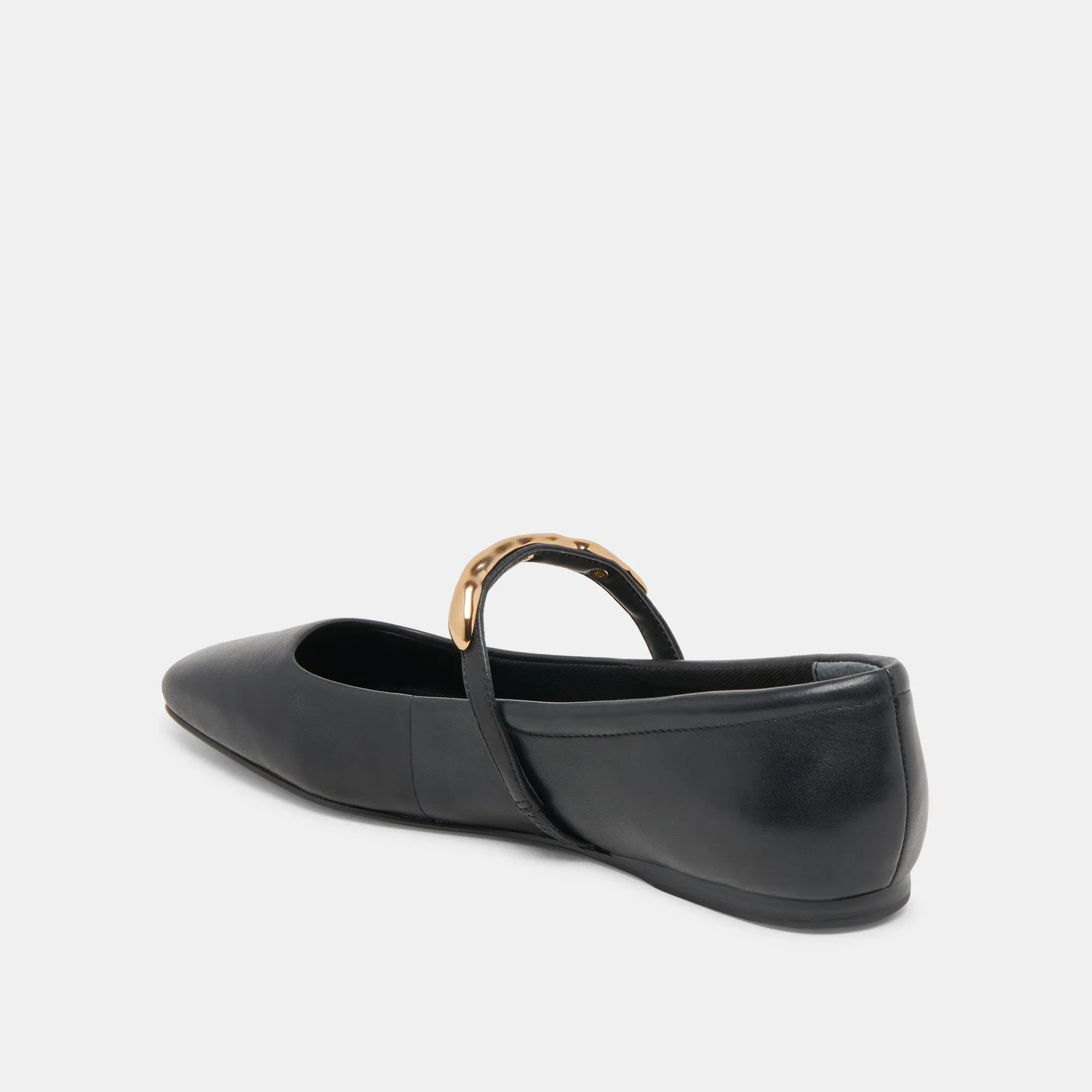RADYA BALLET FLATS BLACK LEATHER Loafer Style