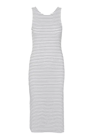 Ludmilla Openback Dress - Bright white / black Relaxed Layer Rural Charm