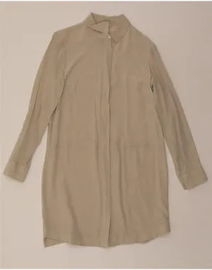 FALCONERI Womens Shirt Dress UK 12 Medium Beige Comfort Stretch