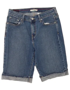 Pastel Shade Checkered Style LEVI'S Womens 515 Denim Shorts US 8 Medium W30  Blue Cotton
