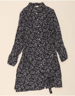 Versatile Layering Moisture Wicking Layer FAT FACE Womens Shirt Dress UK 12 Medium Navy Blue Floral Viscose