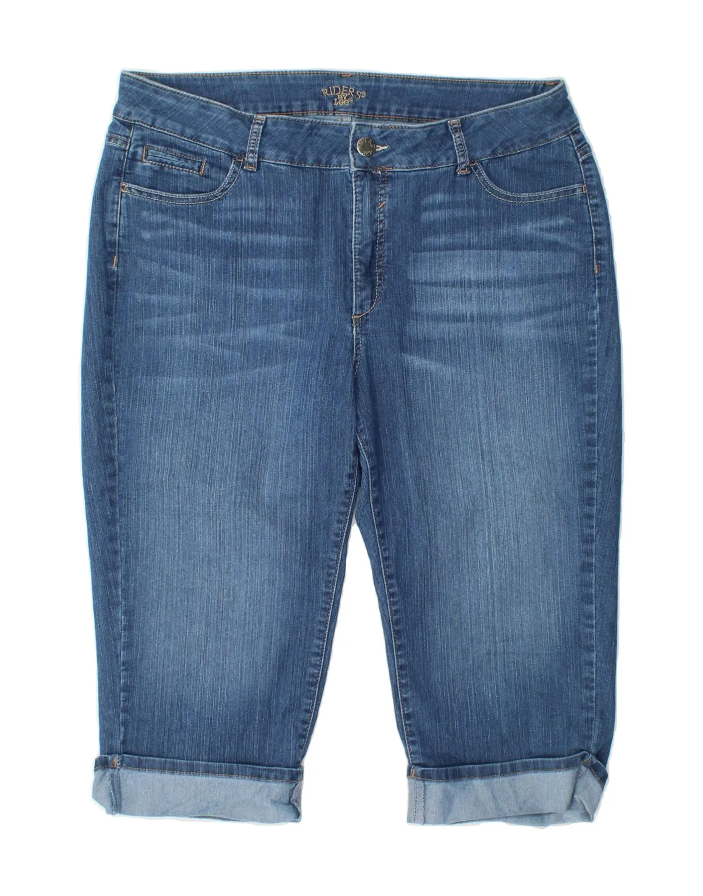 LEE Womens Riders Bermuda Denim Shorts US 18 2XL W40  Blue Cotton Gradient effect Modern Fit