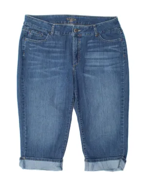 LEE Womens Riders Bermuda Denim Shorts US 18 2XL W40  Blue Cotton Gradient effect Modern Fit