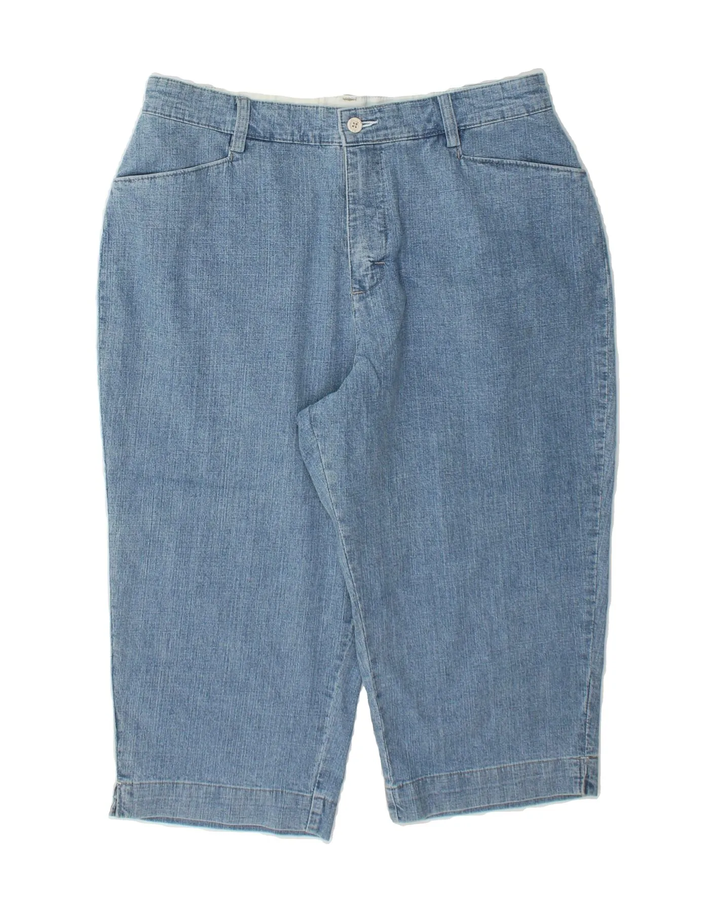 LEE Womens Petite Bermuda Shorts XL W34 L20 Blue Cotton Plus Size