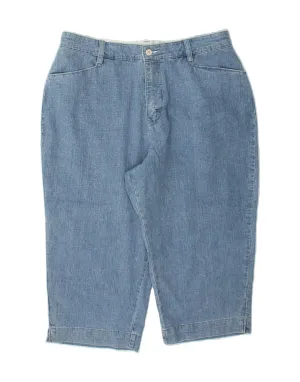 LEE Womens Petite Bermuda Shorts XL W34 L20 Blue Cotton Plus Size