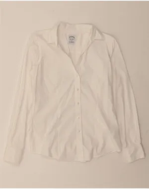 Relaxed Vibe BROOKS BROTHERS Womens Shirt US 4 Small White Cotton