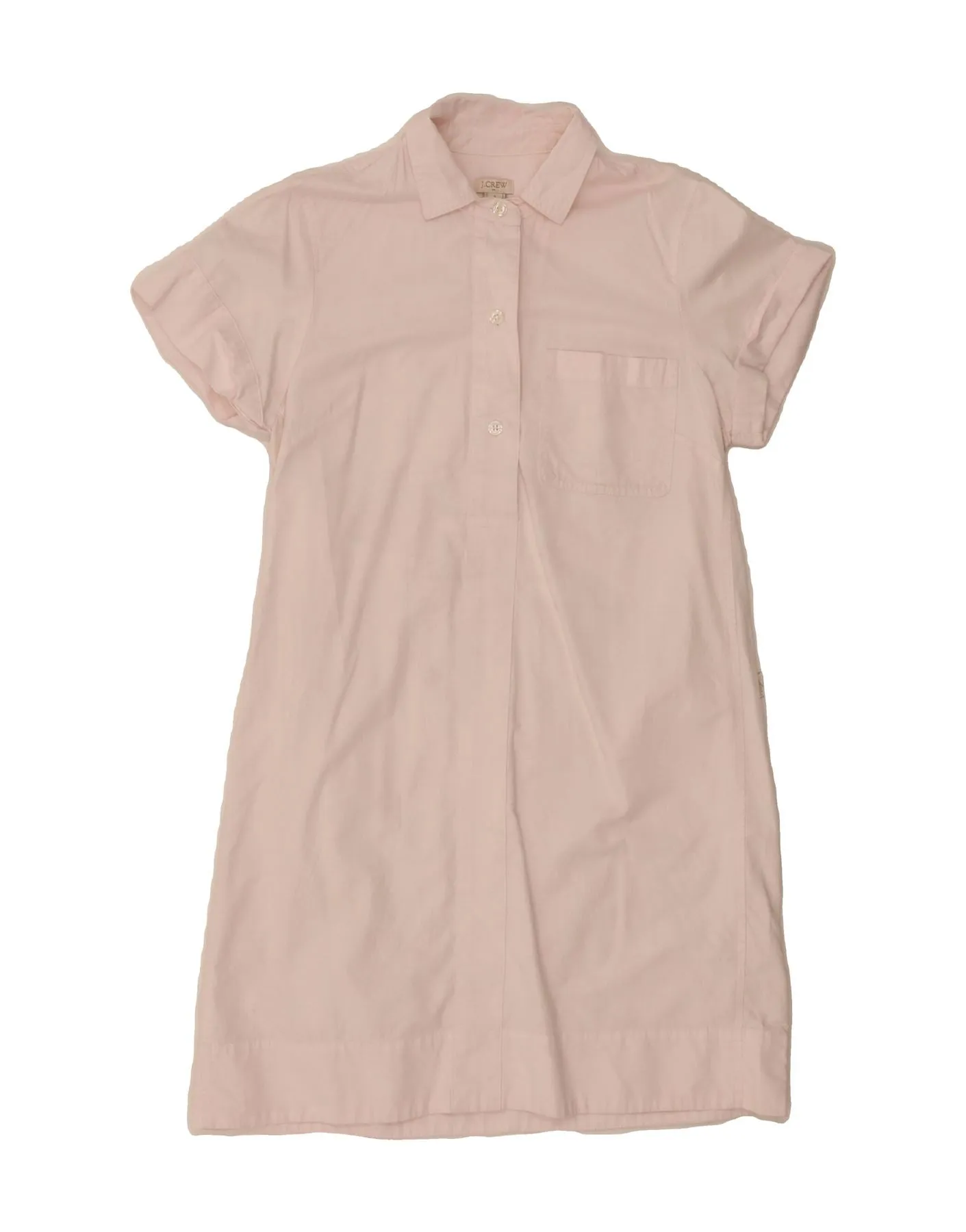 bohemian flair J. CREW Womens Shirt Dress UK 10 Small Pink Cotton