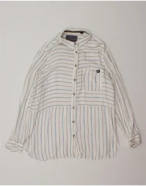 Sustainable production Current Style SUPERDRY Womens Shirt UK 16 Large White Striped Viscose