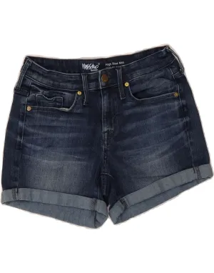 MOSSIMO Womens Super Strech High Waist Denim Shorts US 2 XS W26  Blue All-Purpose Wear