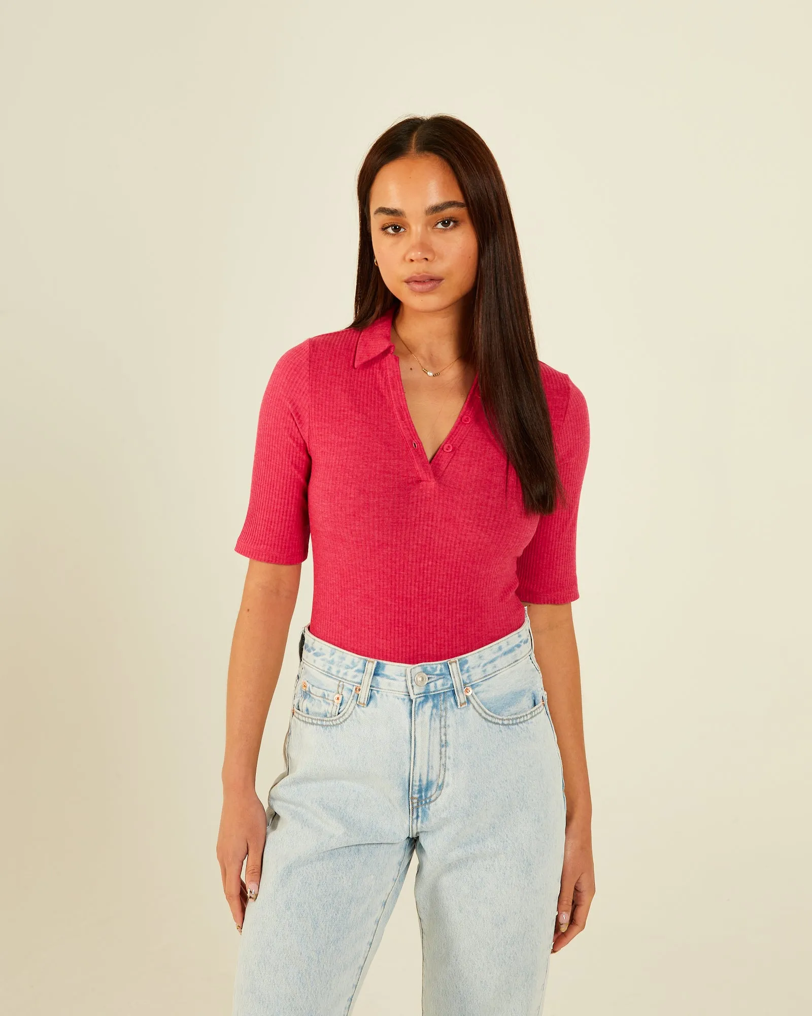 Light and Comfortable Versatile Design Mona Bodysuit Pink Yarrow