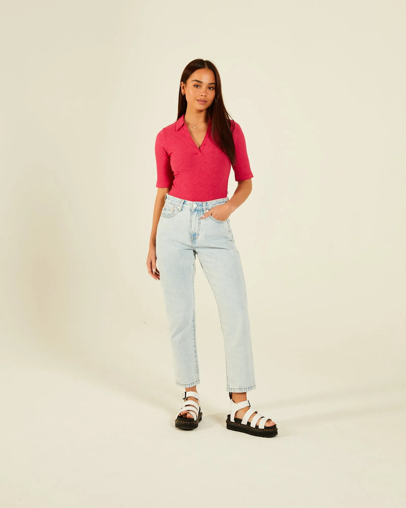 Outdoor Adventure Natural Fiber Blend Mona Bodysuit Pink Yarrow