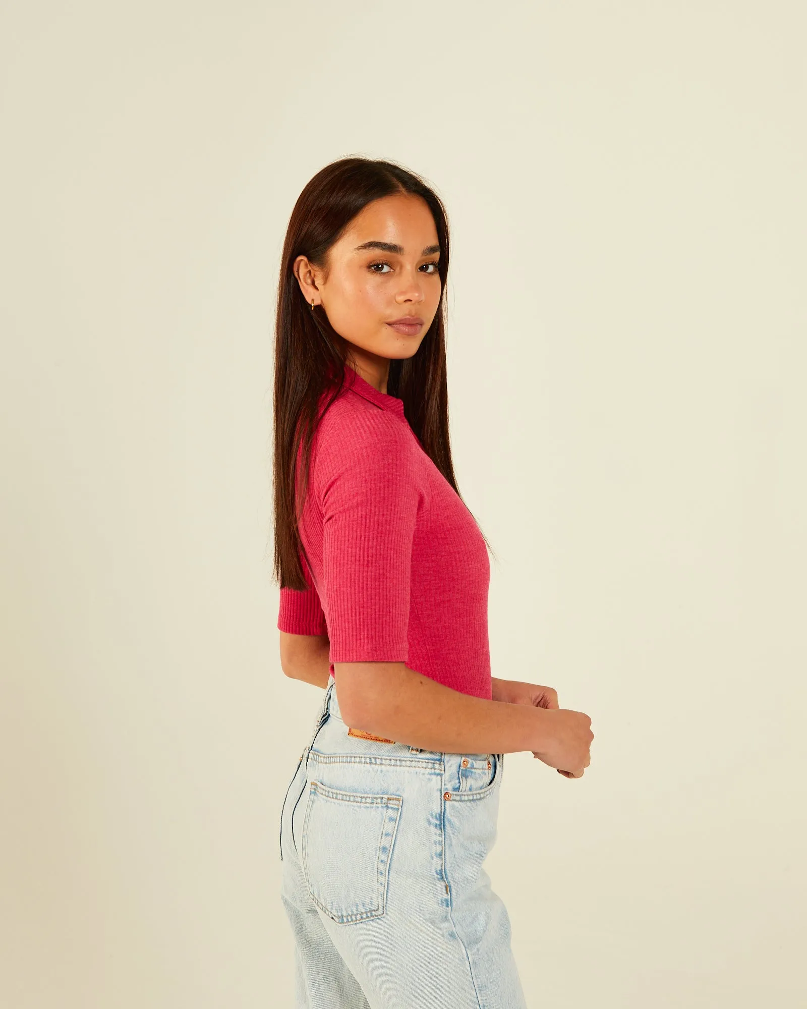 Mona Bodysuit Pink Yarrow Ultra Soft Finish Holiday Trend