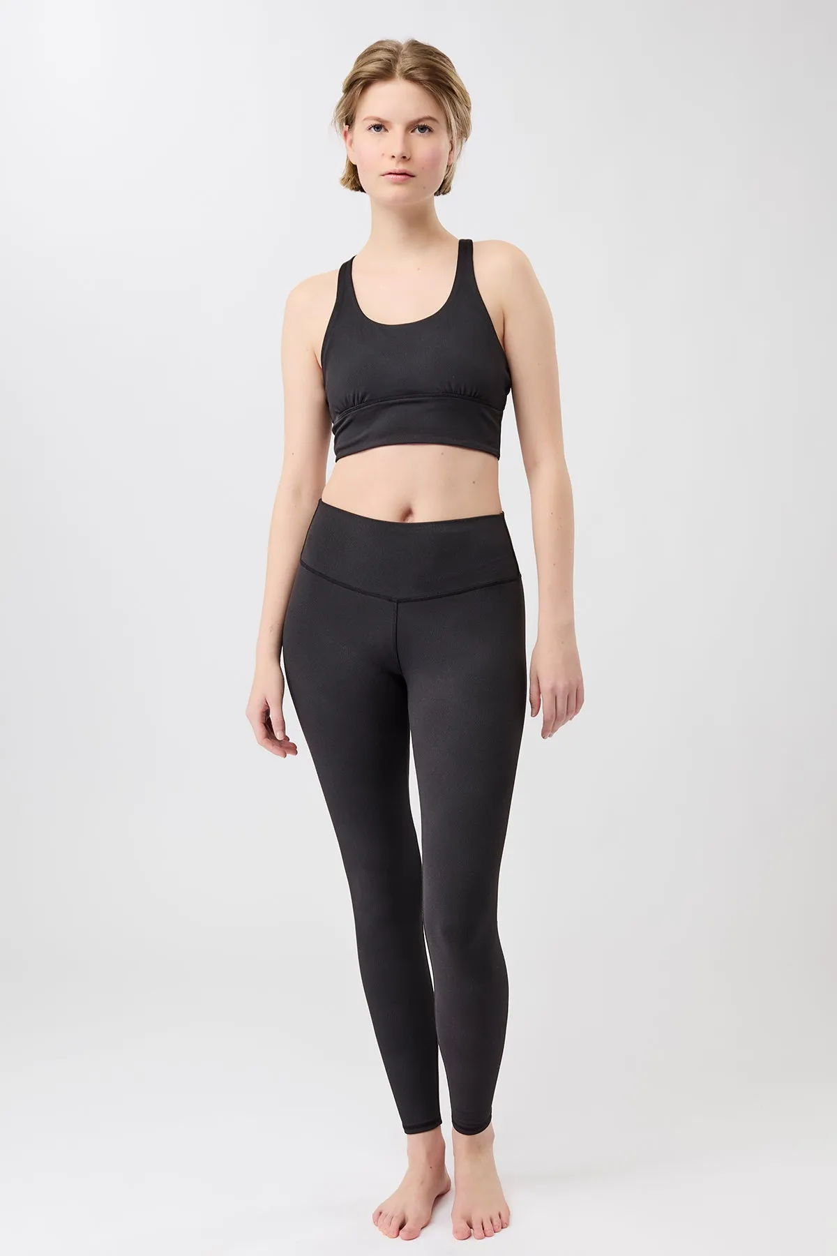 Seamless Pockets Compression wear Monoprinted Tights - Monochrome