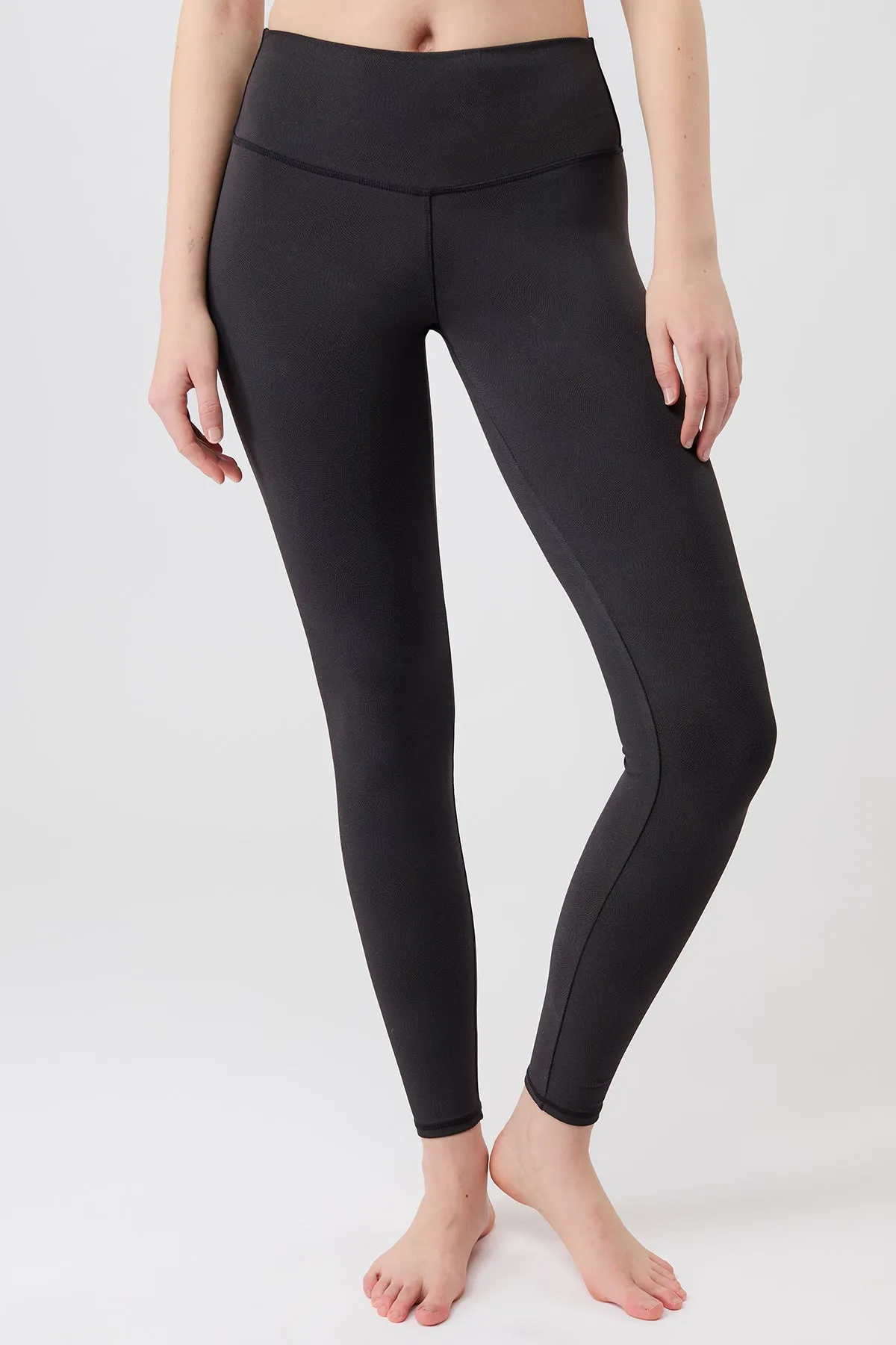 Mesh Ventilation Zones Monoprinted Tights - Monochrome