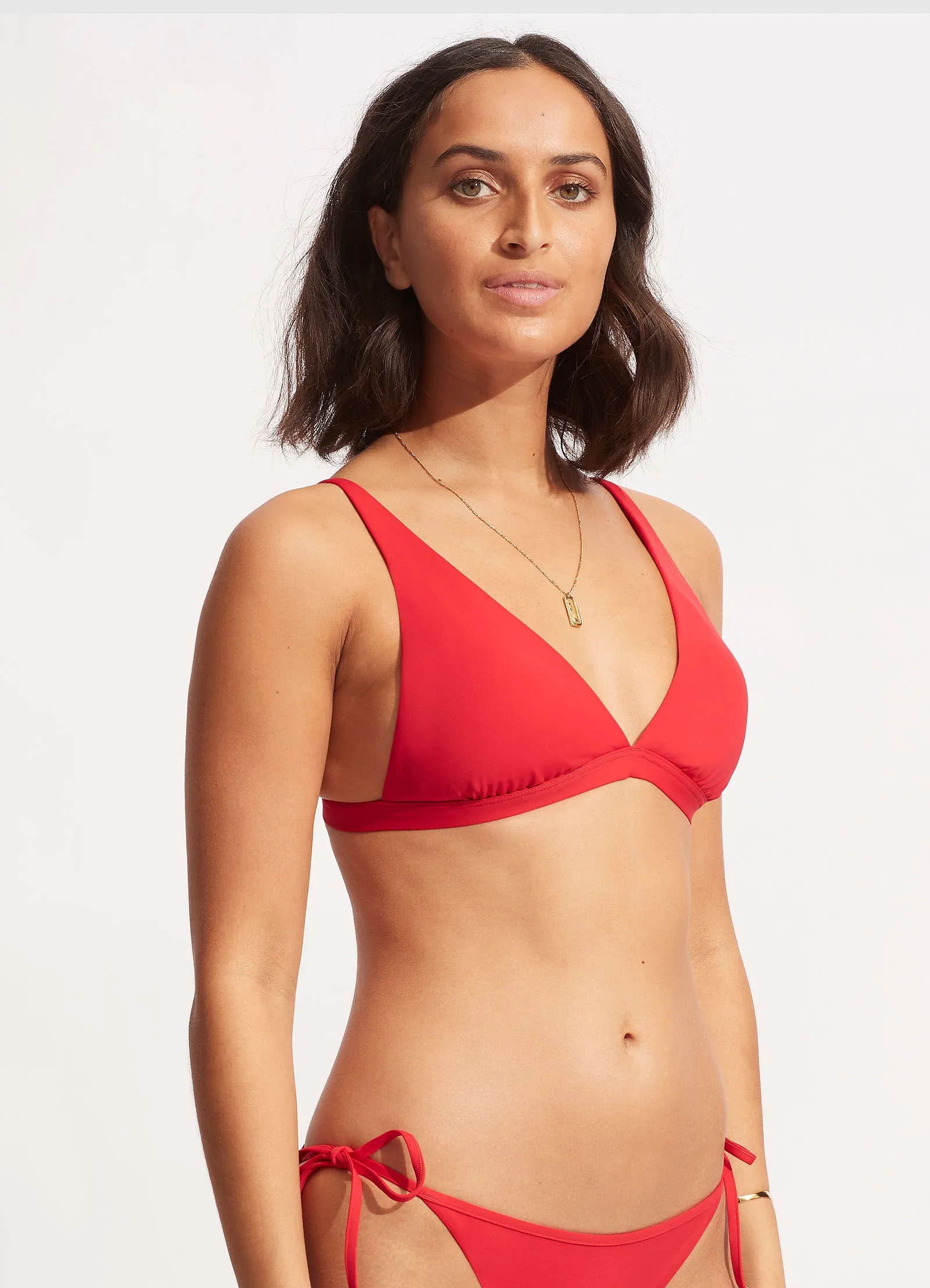 Moisture Wicking Fabric Seafolly Collective Longline Tri - Chilli Red
