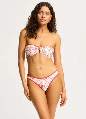 Flexible Fit System Marbella Trim Front Bandeau Bikini Top - Flame