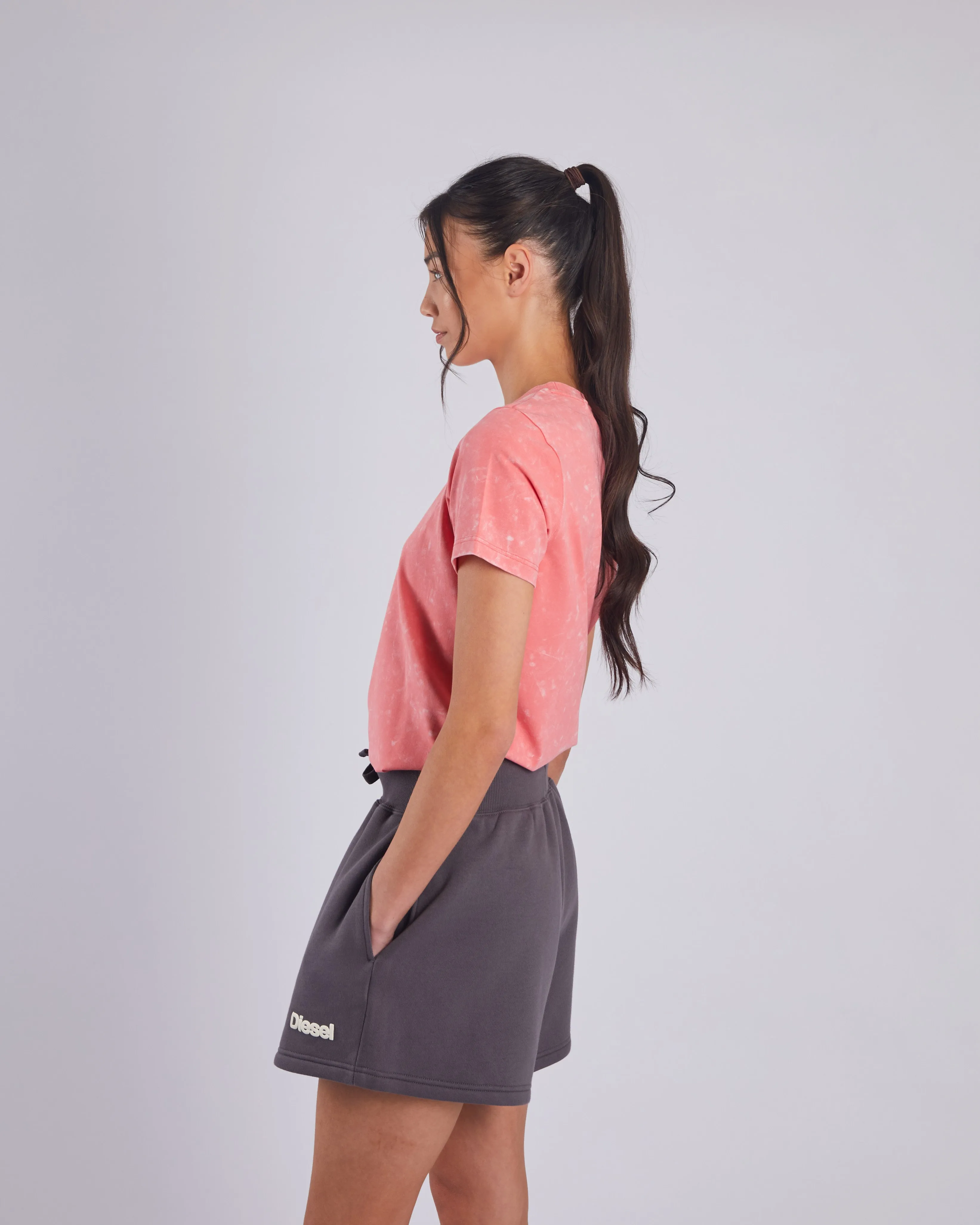 Breathable Fit Design Wrinkle Resistant Cloth Marva Tee Washed Blush