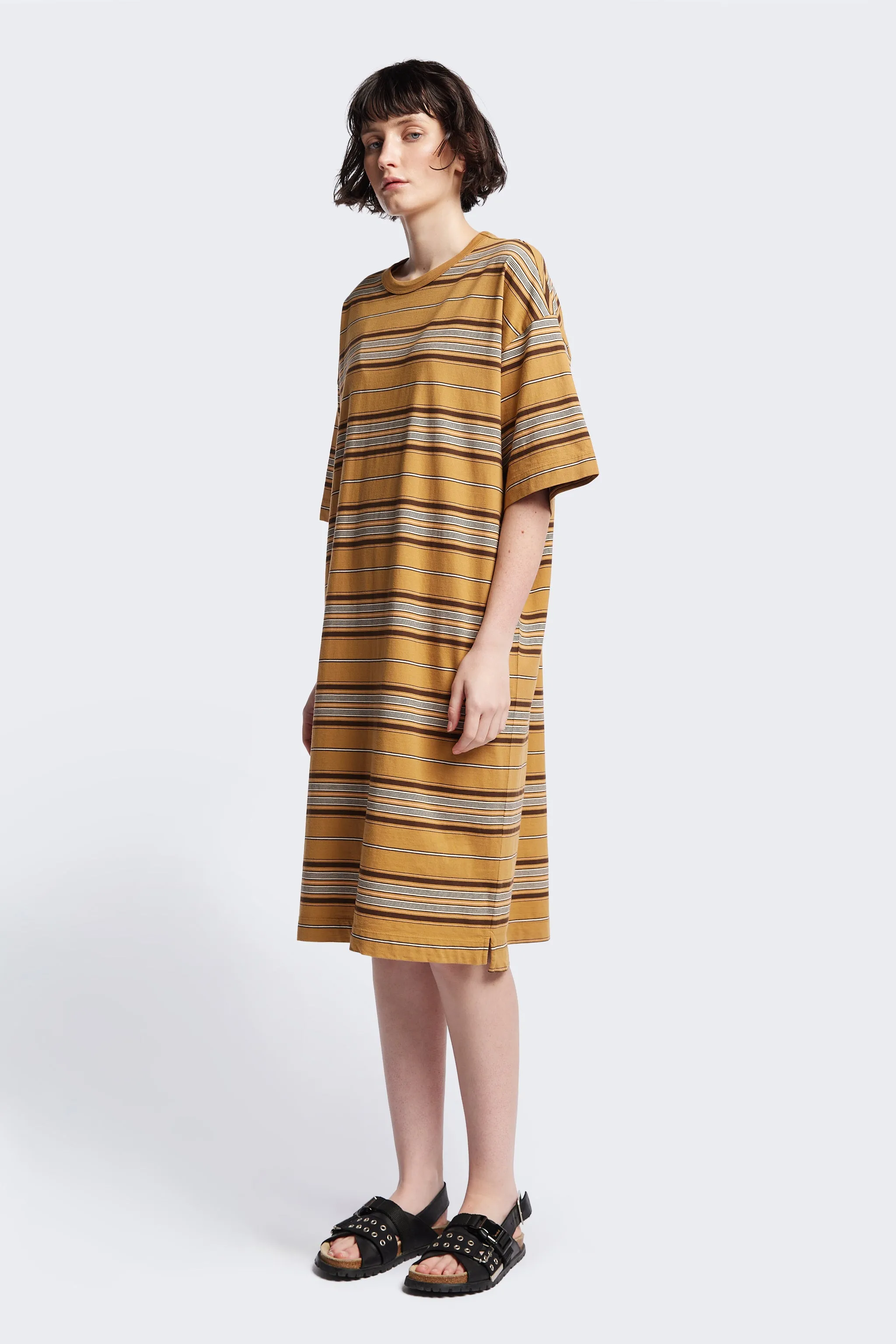 Tailored Comfort Nadir Dress Tan Stripe