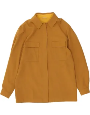 Date night Abstract print VINTAGE Womens Shirt Blouse EU 40 Medium Beige Polyester