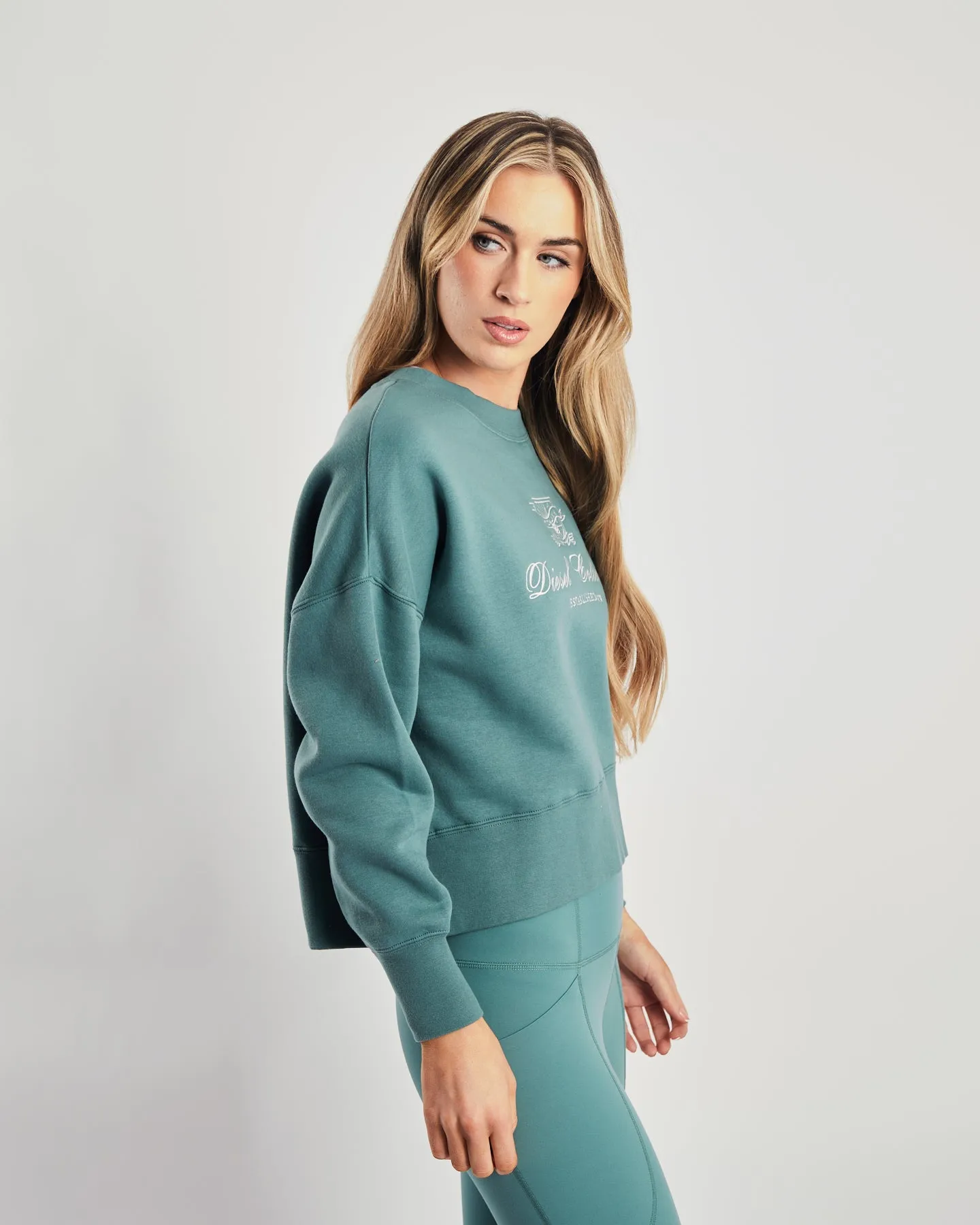 Celeste Sweatshirt Green Trail Soft Touch product fuzzy coziness