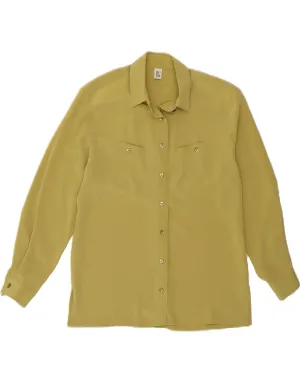 DEL MOD Womens Shirt Blouse EU 38 Medium Green Polyester Geometric Pattern