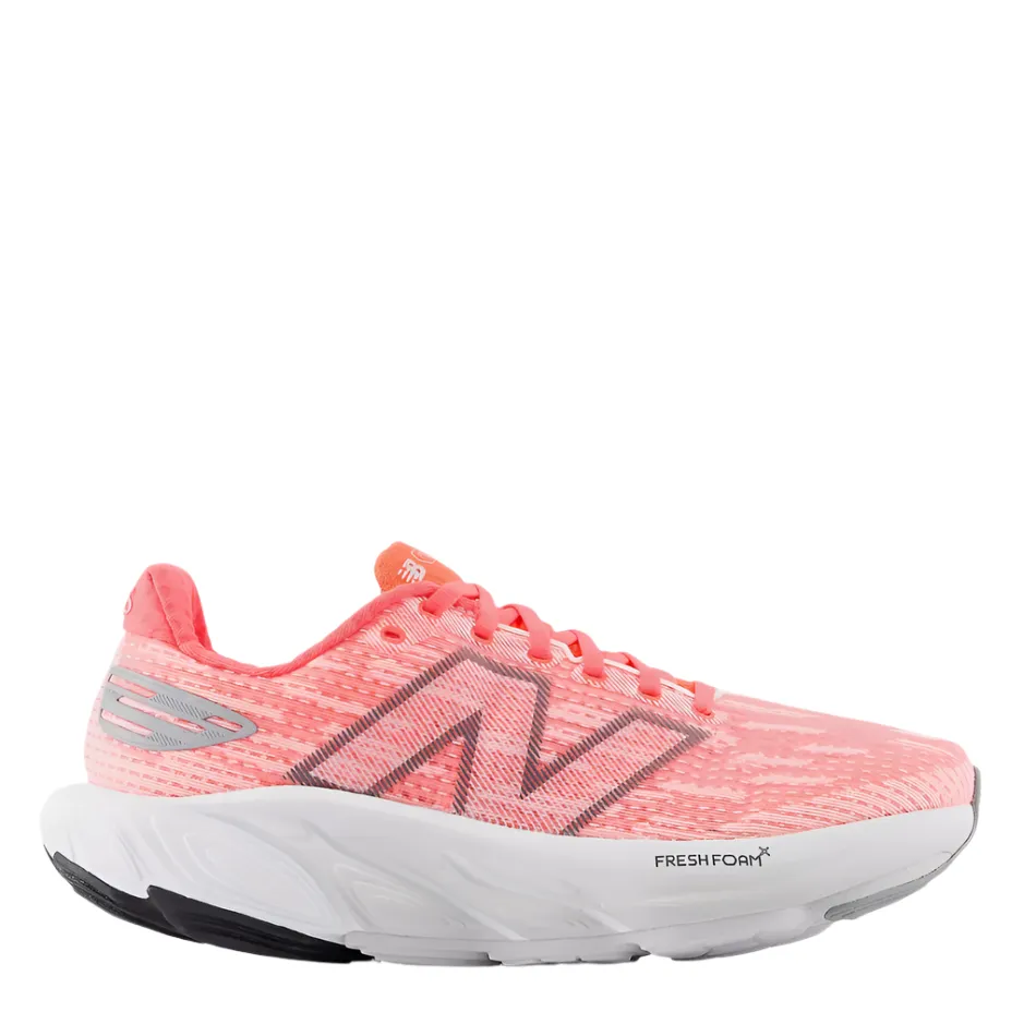 New Balance Women's Balos Running Shoes in Urgent Red/Grey Matter/Silver Metallic AW25 Abrasion Resistant Lacing System