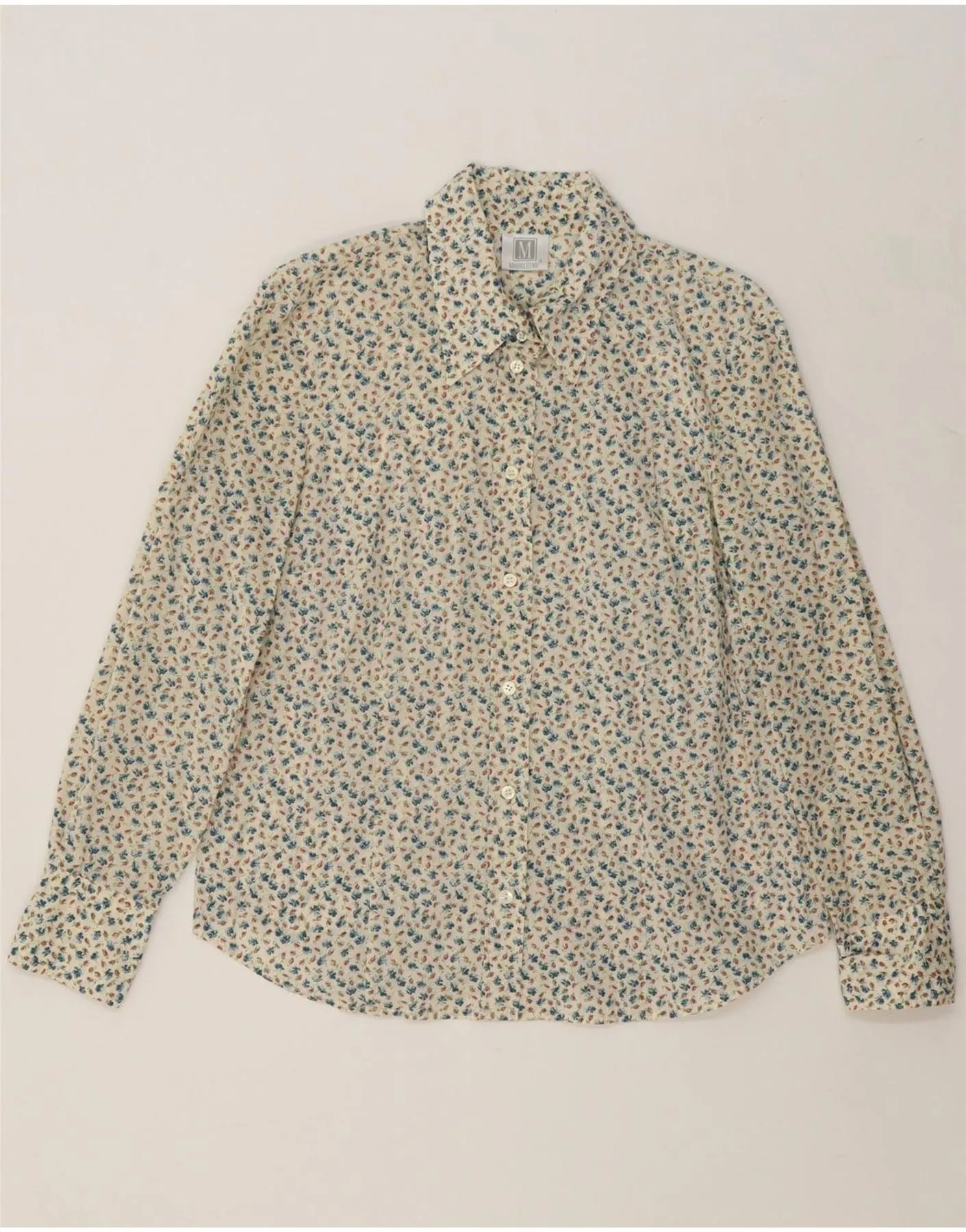 Fashion staples Adjustable Cuff Closure MADELEINE Womens Shirt UK 16 Large Off White Floral Cotton